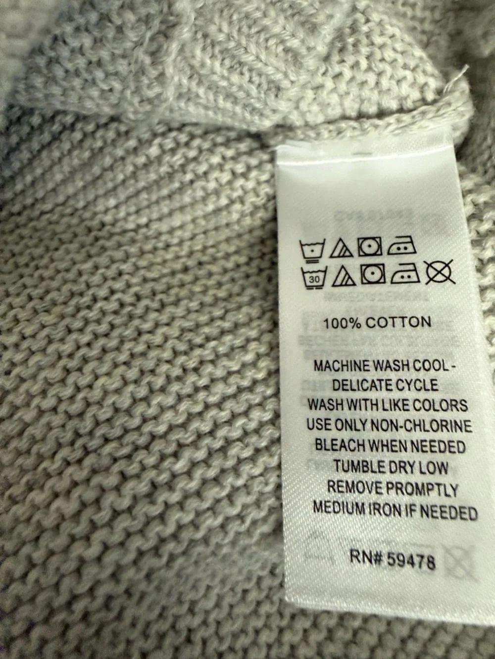 Max Studio Baby Light Gray Knit Set with Moon and Button Accents 3-6 Months Nwt